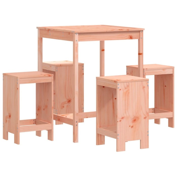 Set bar de gradina, 5 piese, lemn masiv douglas