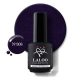 308 Shimmering Dark purple | Laloo gel polish 15ml, Laloo Cosmetics