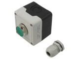 Casetă de comandă PROMET PY1BOS-1, 1 buton convex, IP65, poliamidă, 6A