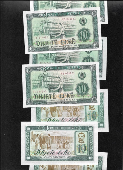 Albania 10 leke 1976 unc pret pe bucata