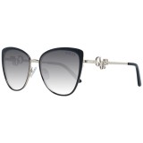 Ochelari de Soare Guess GF6141 01B, Rama Negru/Metal, Lentile Gri, Protectie UV, 56-17-140