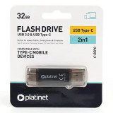 Flash Drive Usb 3.0 Si Type C 32Gb C-Depo Platinet, Oem