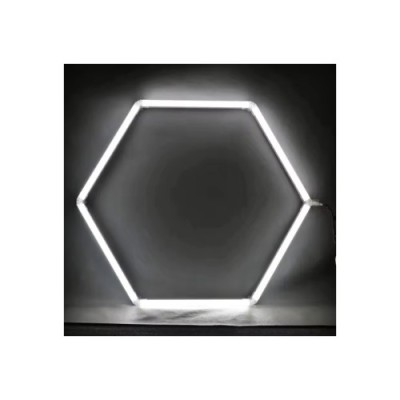 Set lumini LED hexagonale 42W 6000K alb rece pentru garaj/atelier Cod: HEX4 Automotive TrustedCars foto
