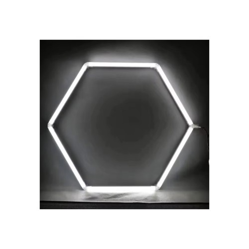 Set lumini LED hexagonale 42W 6000K alb rece pentru garaj/atelier Cod: HEX4 Automotive TrustedCars