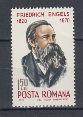 ROMANIA 1970 LP 734 - 150 ANI DE LA NASTEREA LUI ENGELS MNH foto