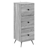 vidaXL Dulap cu sertare Sonoma gri 33 x 34,5 x 90 cm Lemn prelucrat 895541