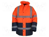 Jachetă de lucru VIZWELL L portocaliu-bleumarin vizibilitate intensă