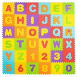 Cumpara ieftin Covor spuma ptr copii, EVA multicolor, model alfabet si numere, 172x172x1cm, Springos