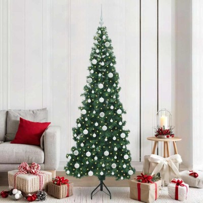 vidaXL Pom de Crăciun Artificial pentru Colț Verde 210 cm PVC și Metal 3397279 foto