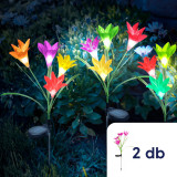 Floare solara RGB LED, 75 cm, 2 buc