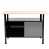 Banc de lucru atelier Vorel 58450, 1160x600x830 mm, blat placaj, constructie tabla