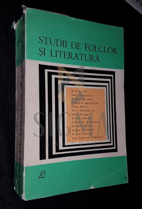 Studii de folclor si litreratura