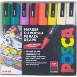 Cumpara ieftin Marker UNI PC-5M Posca 1.8-2.5 mm,varf mediu,set 16 culori