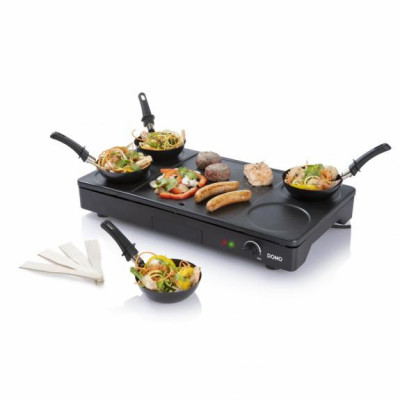 Set gourmet 3 in1 wok, clatite si gratar DO8712W, 1000W foto