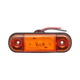 Lampa gabarit laterala ovala LED galbena 12V-24V, 3 LED, Breckner