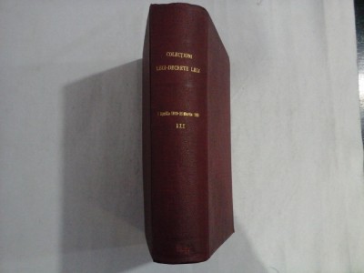 COLECTIUNE DE LEGI, DECRETE-LEGI, REGULAMENTE, DECIZIUNI MINISTERIALE - 1919-1920 foto