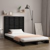 Gossi tablie de pat pentru perete, negru, 81x3x91,5 cm lemn masiv pin