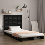 Tablie de pat pentru perete, negru 146x3x91,5 cm lemn masiv pin GartenMobel Dekor, vidaXL