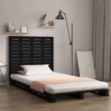 Cumpara ieftin Tăblie de pat pentru perete, negru 141x3x91,5 cm lemn masiv pin