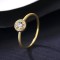 Inel Elegant din Argint 925 Placat cu Aur &ndash; Model Halo cu Zirconiu Cod ARG17E