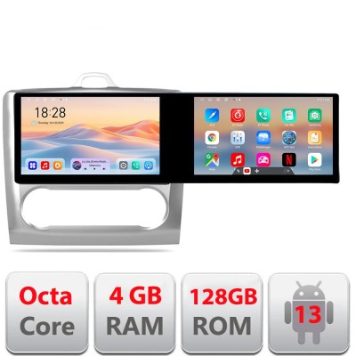 Navigatie Ford Focus clima automata Kit-140-automatic Edotec 2 ecrane 8 core 4+128 21.6 inch Incell android Wifi 5Ghz gps internet CarStore Technology foto