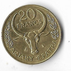 Moneda 20 francs 1989, FAO - Madagascar