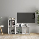 vidaXL Dulapuri TV, 2 buc., alb, 72x35x36,5 cm, lemn prelucrat