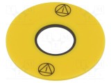 Tăbliță descriptivă galbenă 43mm EAO seria 61