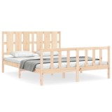 Cumpara ieftin Cadru de pat fara saltea, 160x200 cm, lemn masiv pin