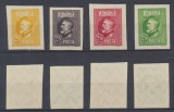 ROMANIA 1926 lot 4 eseuri Ferdinand nedantelate negumate pe hartie cu filigran
