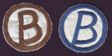 Set 2 embleme sportive brodate Clubul Sportiv Biruinta, 1948-1950
