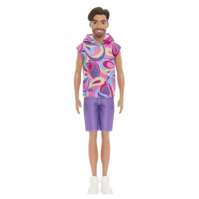 BARBIE PAPUSA BAIAT FASHIONISTAS BRUNET CU BARBA SI TRICOU CU GLUGA foto