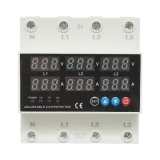 Releu Digital Trifazic 4P 63A Longroad Protectie Tensiune Supratensiune Subtensiune Sina DIN