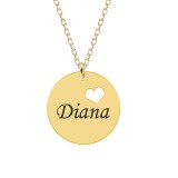 Colier personalizat Argint 925 placat Aur 24K, banut cu nume - Ingrid. Bijuterie dama unicat