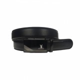 Curea barbati, casual-eleganta, din piele eco, latime 3.5 cm, negru - CK157N