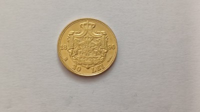 Romania -20 Lei 1890-Replica dupa moneda 20 Lei 1890 foto