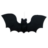 Decoratiune Halloween Tinsel, Liliac, Negru, 60x25cm, Suspendabil