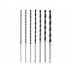 Burghie lemn, lungi, 7 buc, 4-12 mm, Drel foto