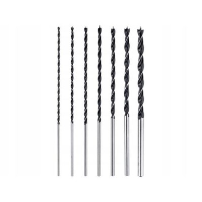 Burghie lemn, lungi, 7 buc, 4-12 mm, Drel foto