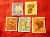 Serie Elvetia 1965 Fauna , 5 valori, Nestampilat