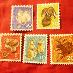 Serie Elvetia 1965 Fauna , 5 valori