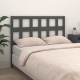 Cumpara ieftin Tăblie de pat, gri, 185,5x4x100 cm, lemn masiv de pin
