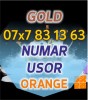 Numar Special Orange 07xx831363 Auriu Platina VIP Usor Cartela Noua Reincarcabila
