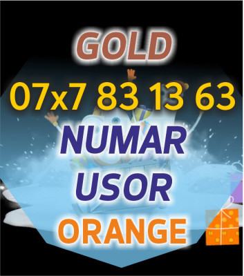 Numar Special Orange - 07x7.83.13.63 Usor aur platina VIP numere usoare cartela foto