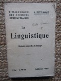 LA LINGUISTIQUE. HISTOIRE NATURELLE DU LANGAGE - A. HOVELACQUE