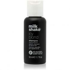 Milk Shake Icy Blond Shampoo șampon pentru neutralizarea tonurilor de galben pentru par blond 50 ml