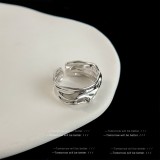 Cumpara ieftin Inel Argint 925 , zLiquid Silver, , Design Abstract E i Texturat