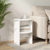 vidaXL Dulap lateral 2 pcs Alb &Oslash;40 x 50 cm Lemn prelucrat 899817