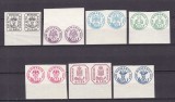 ROMANIA 1932 LP 102 ANIVERSAREA A 75 ANI A TIMBRELOR CAP DE BOUR PERECHE SERII STARE MNH
