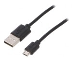 Cablu USB 2.0 A la Micro B 0,5m Negru, Goobay